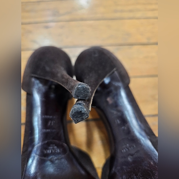 Prada Suede Heels 37 - Picture 7 of 9